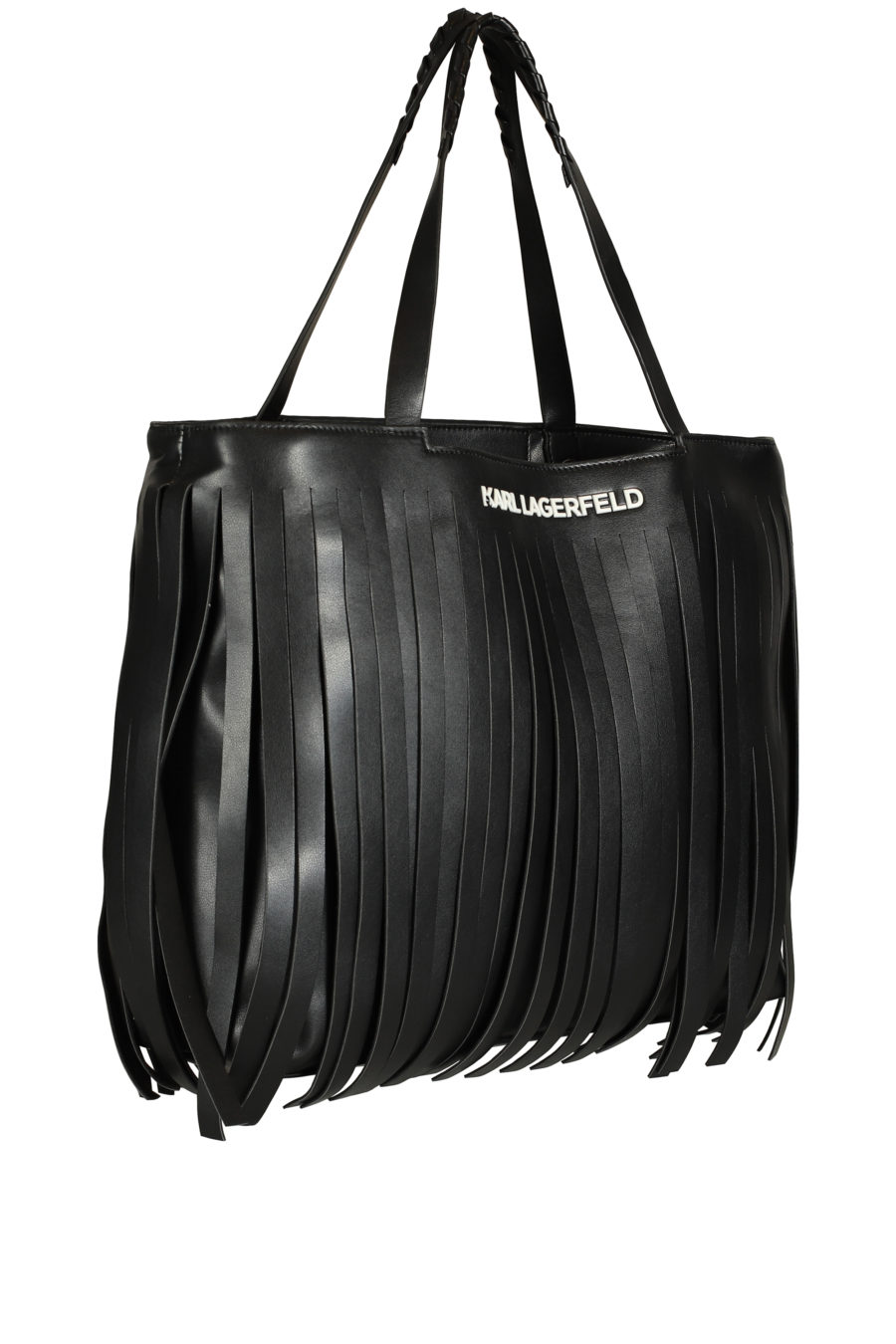 Black "maxi shoper" bag with fringes - IMG 3554