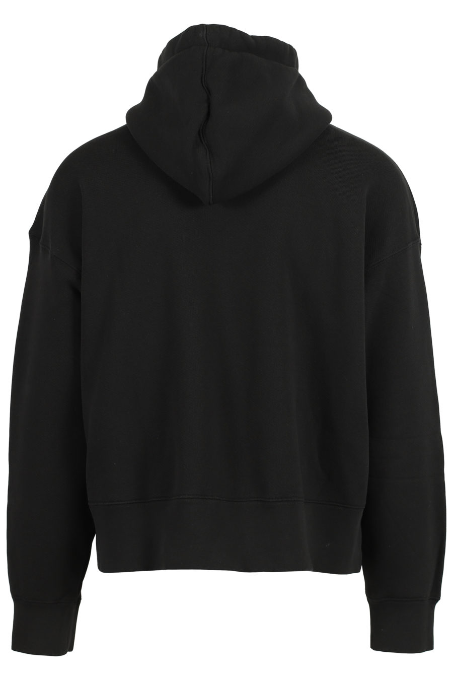 Sudadera con capucha de color negro con logo grande blanco - IMG 3633