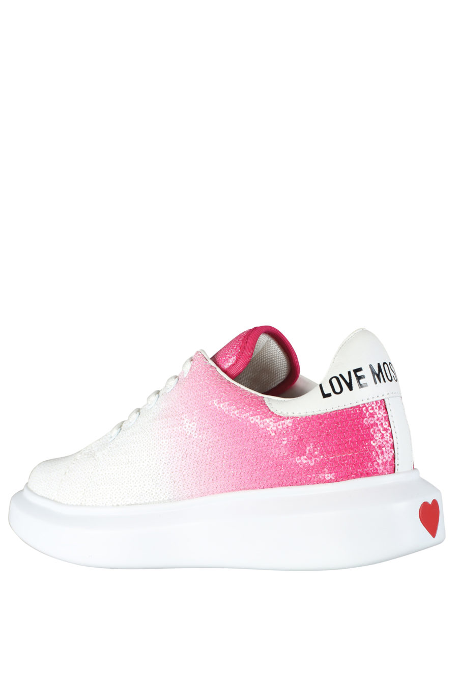 Zapatillas blancas con degrade rosa y lentejuelas - IMG 5263