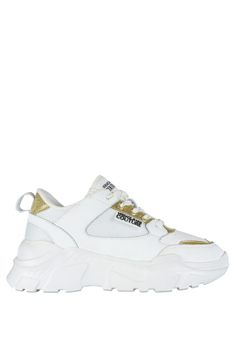 Zapatillas blancas con detalles dorado "glitter" - IMG 5280