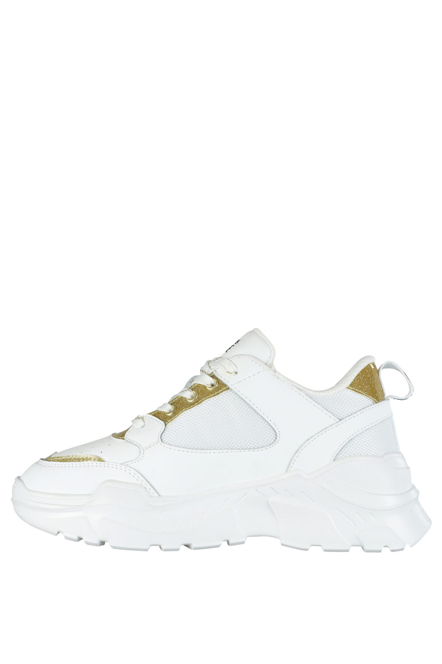 Zapatillas blancas con detalles dorado "glitter" - IMG 5284