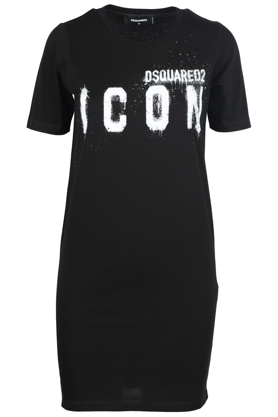 Vestido camiseta negro con logo "Icon" spray - IMG 5505
