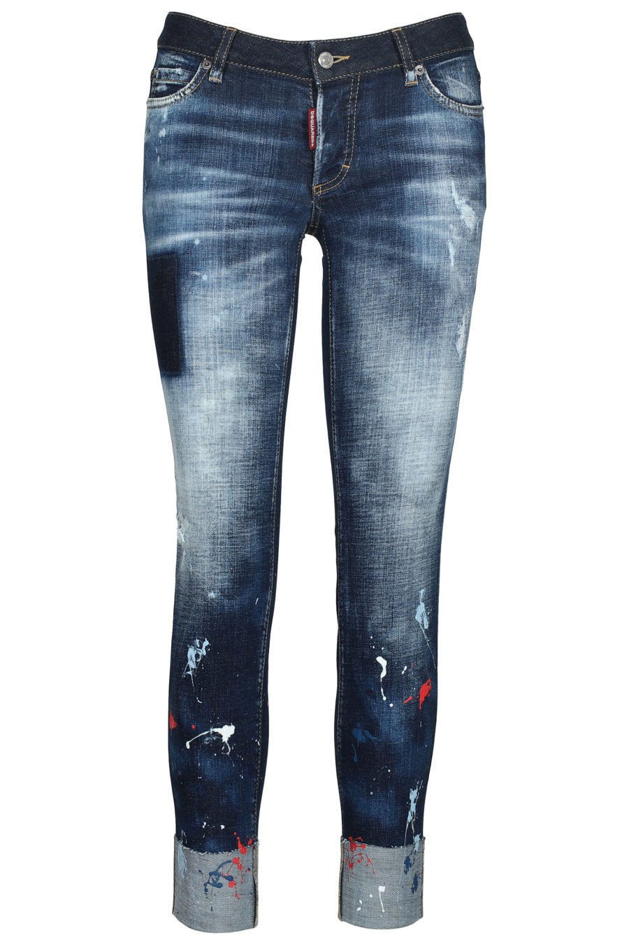 Jeans mit Farbflecken "Jennifer cropped" - IMG 5612