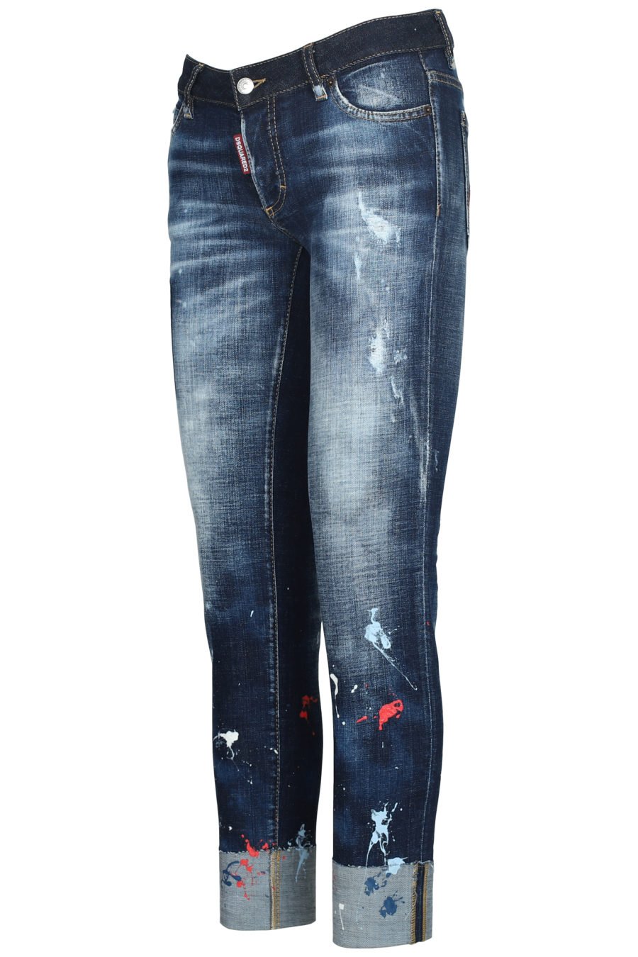 Jeans mit Farbflecken "Jennifer cropped" - IMG 5613