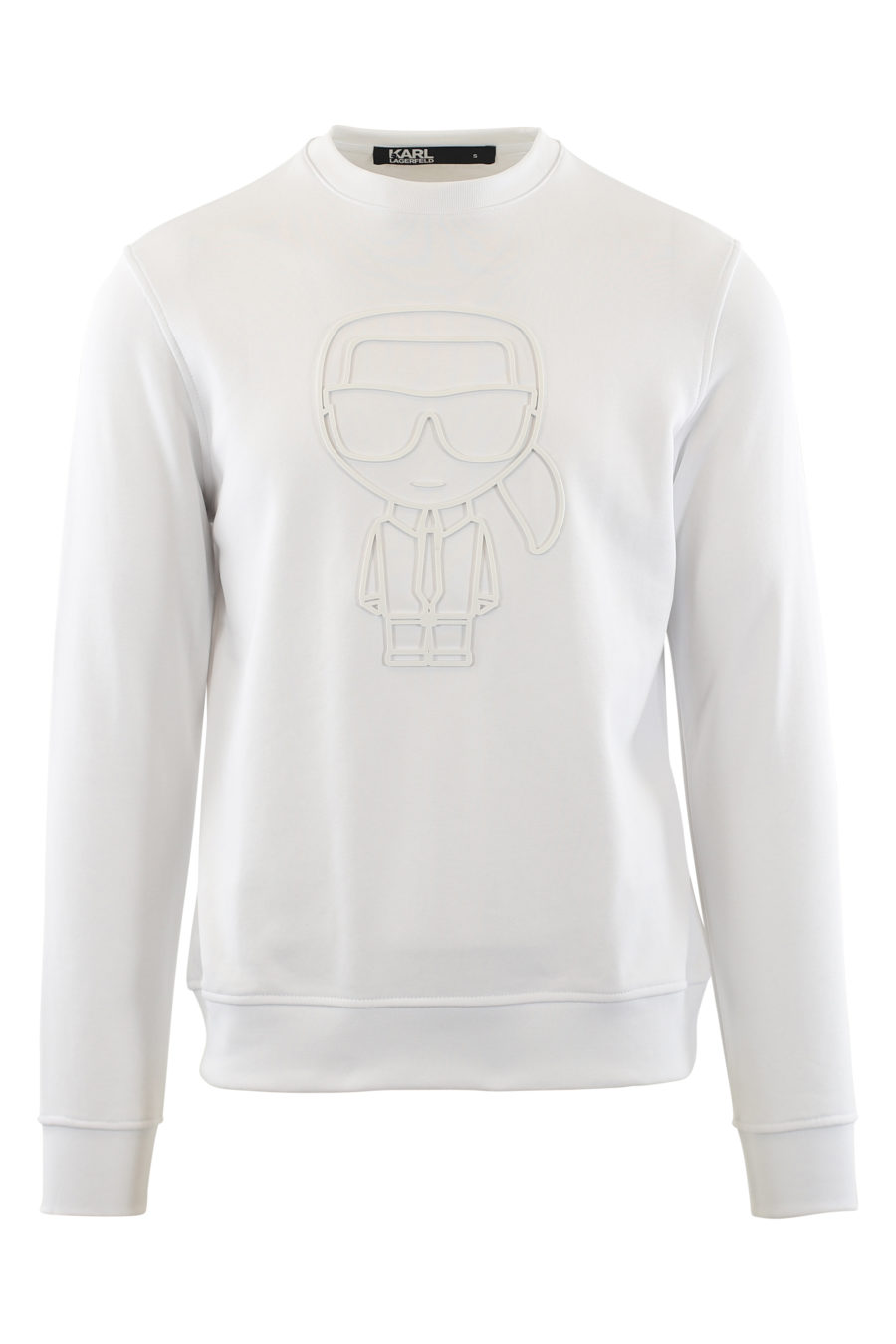 White sweatshirt with white rubber logo - IMG 6532