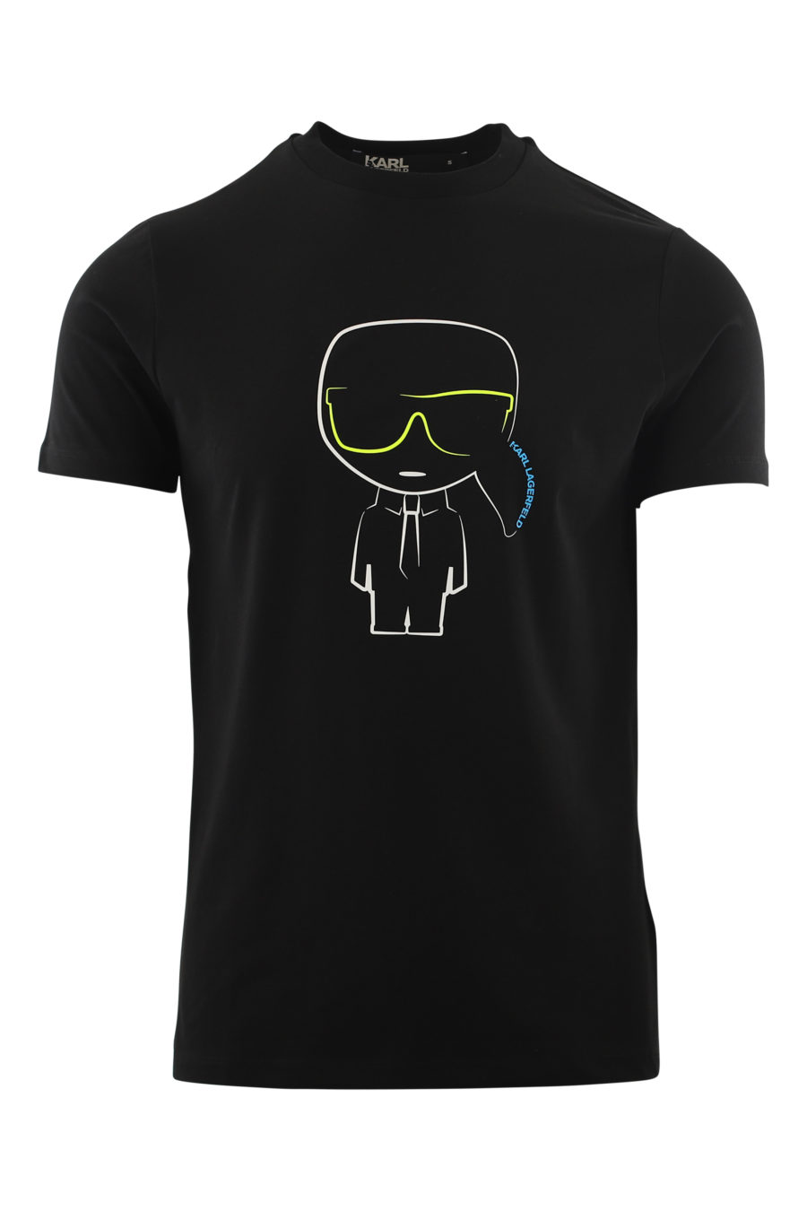 Camiseta negra con logo en multicolores - IMG 6543