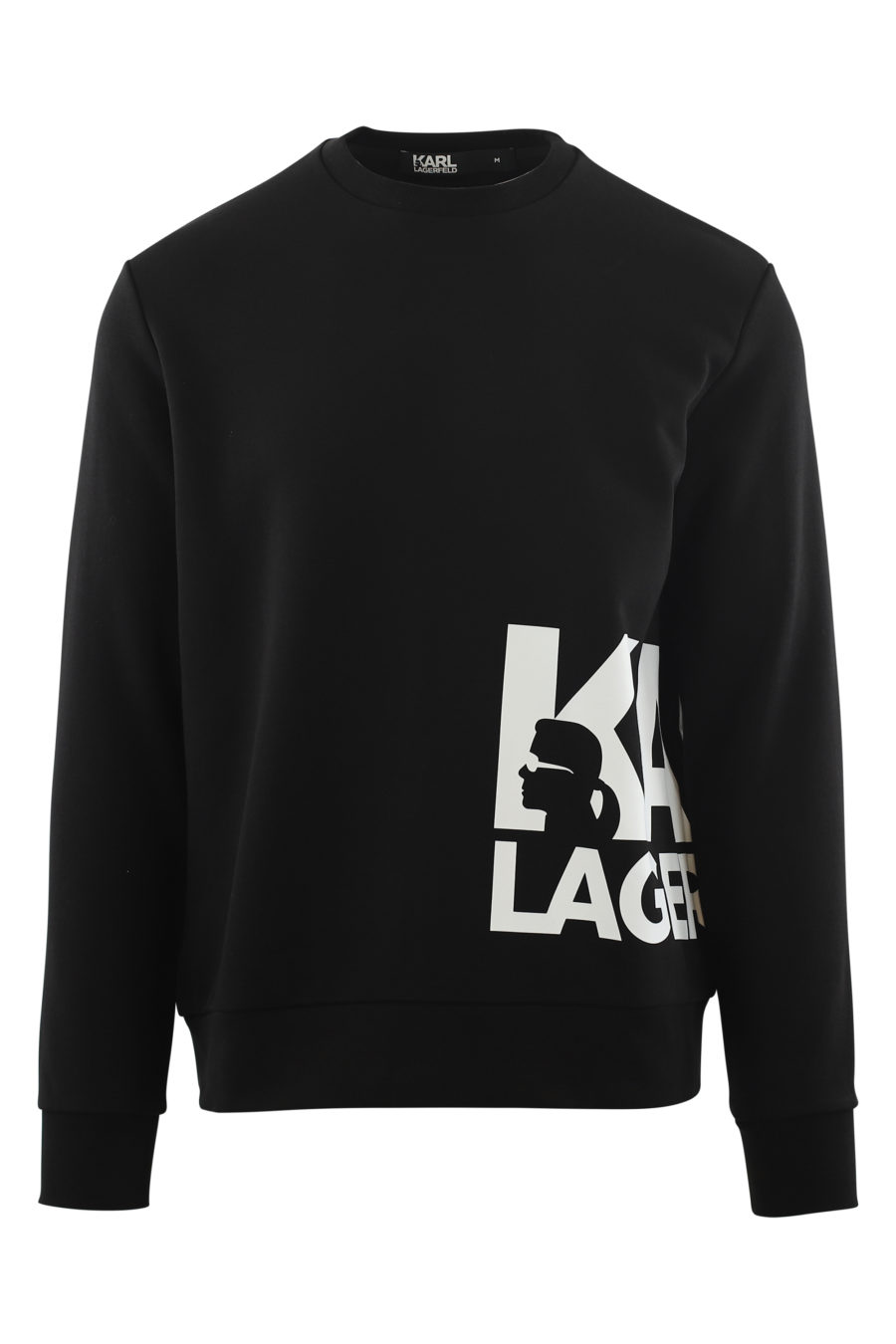 Black sweatshirt with large white side logo - IMG 6563