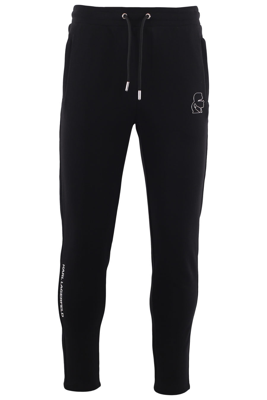 Tracksuit bottoms black with silver logo - IMG 6650