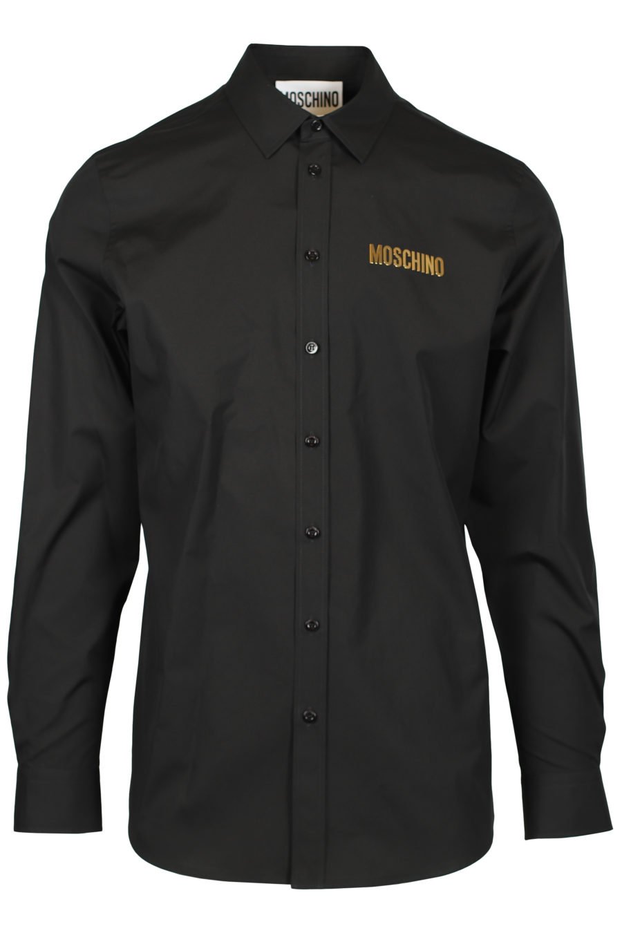 Camisa negra con logo dorado - IMG 2564