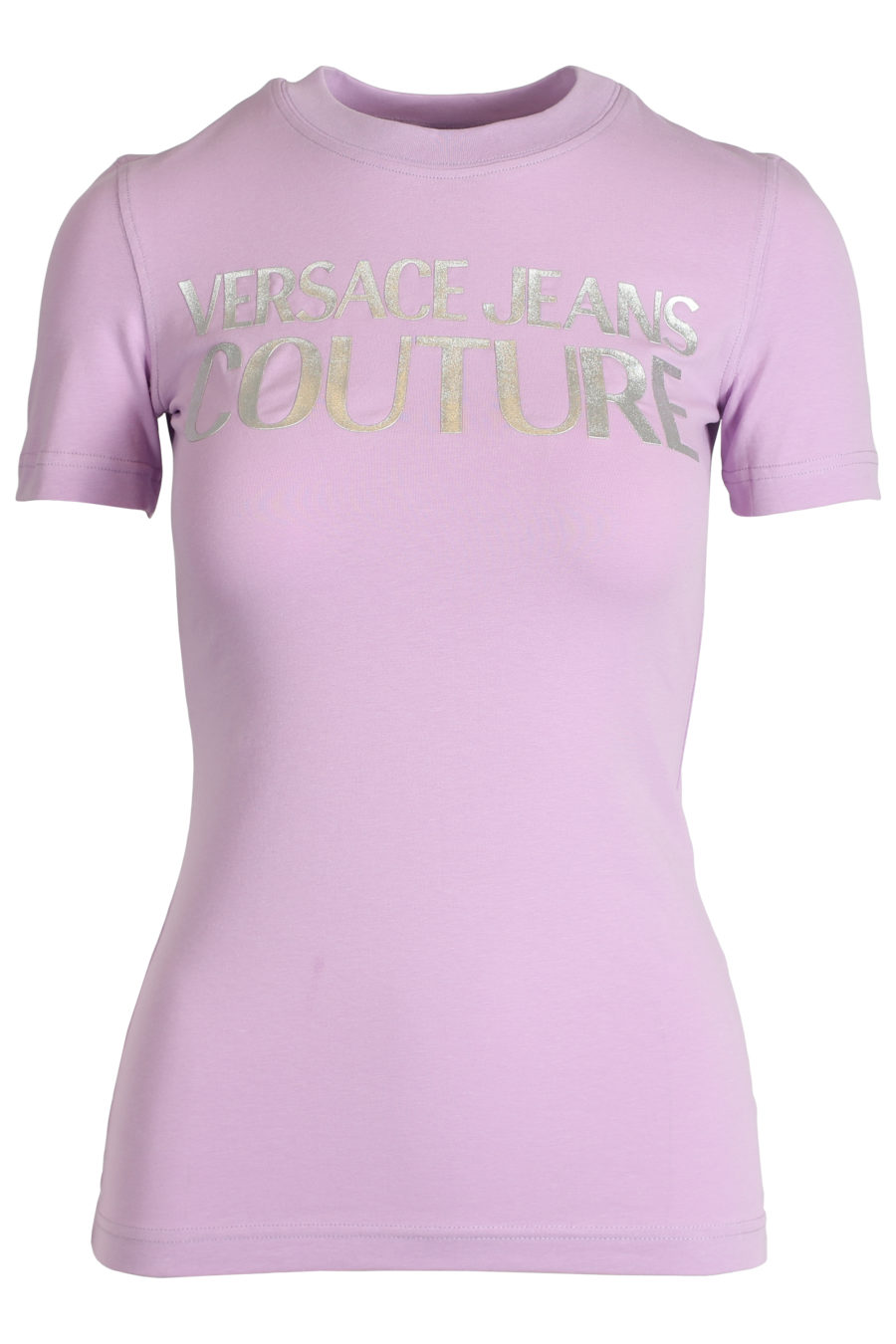 Camiseta lila con logo plateado - IMG 5475
