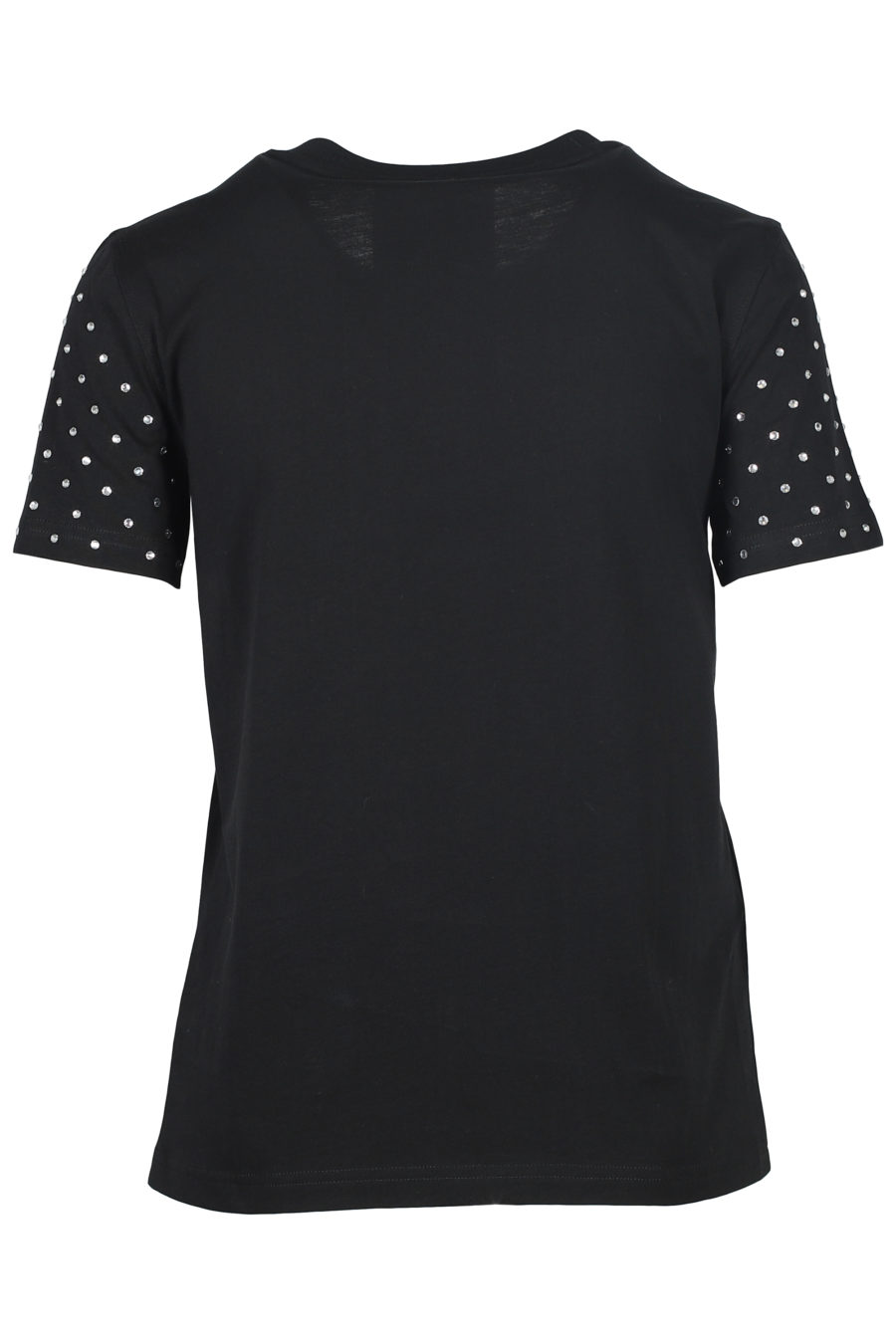 Black T-shirt with rhinestone teddy bear - IMG 5515