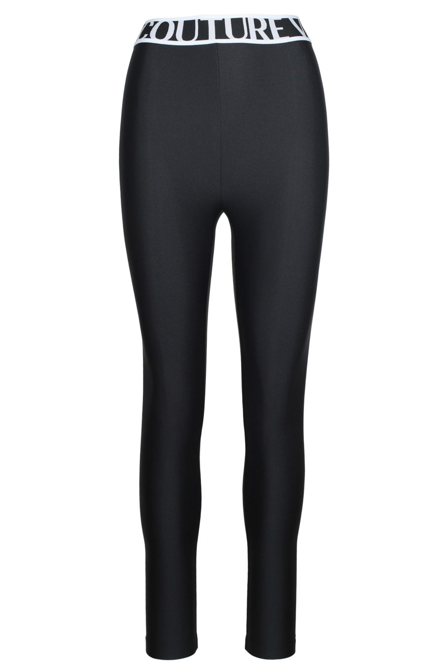 Versace Jeans Couture - Leggings negros con logo en la cintura - BLS Fashion