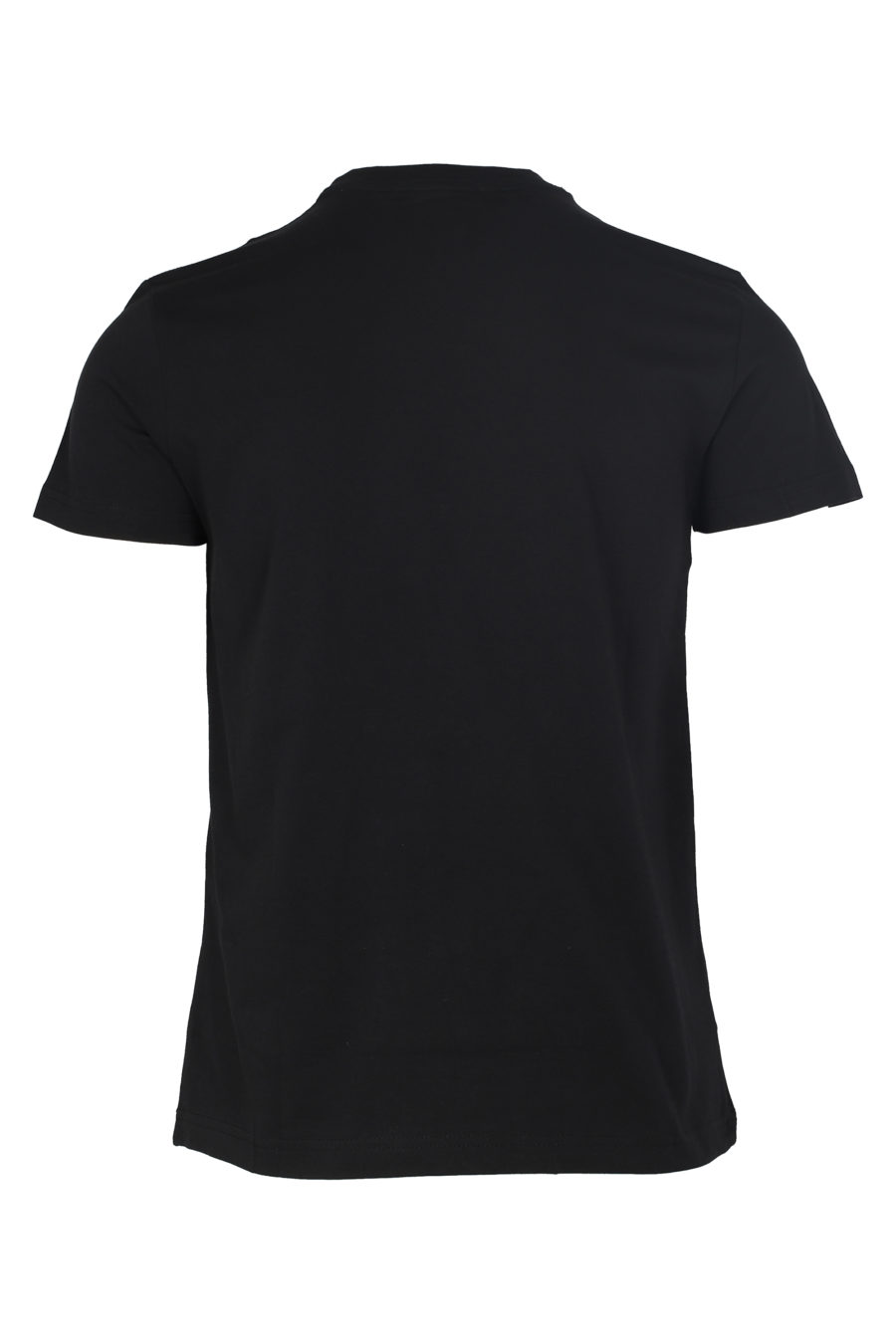 Schwarzes T-Shirt mit silbernem runden Logo - IMG 6027