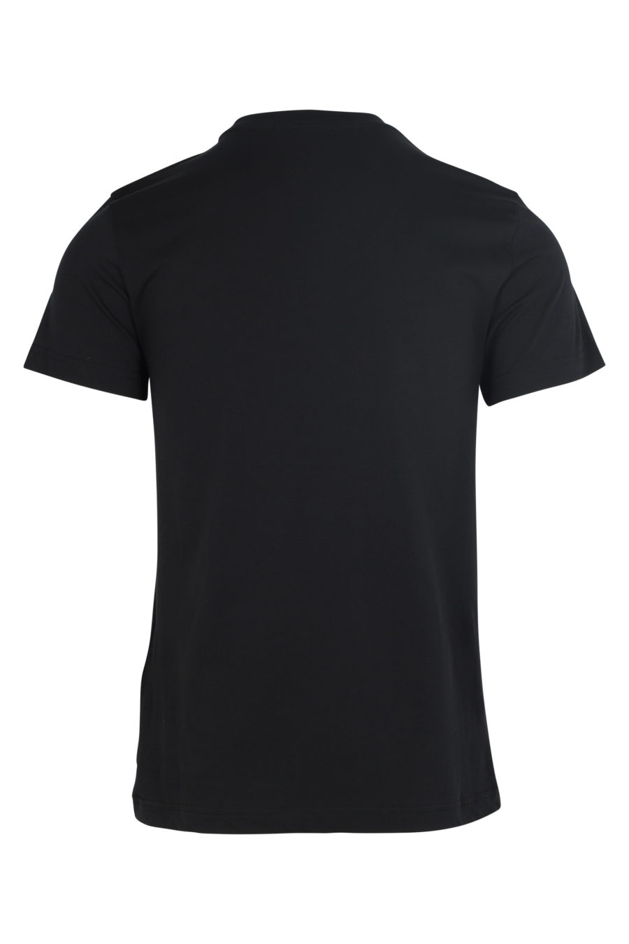 Schwarzes T-Shirt mit rundem Metallic-Logo - IMG 6058