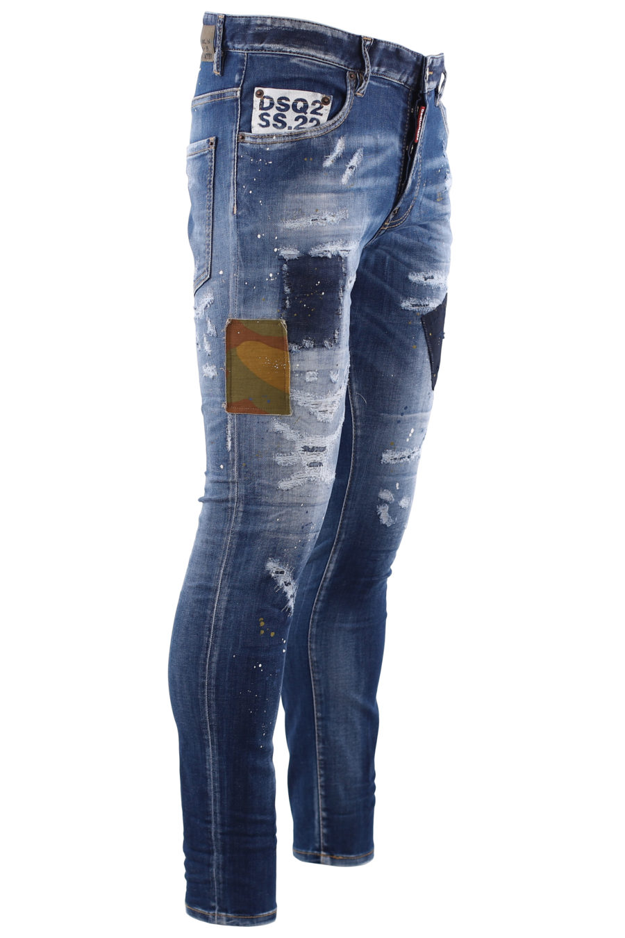 Tejano "super twinky jean" azul con parche militar - IMG 6677