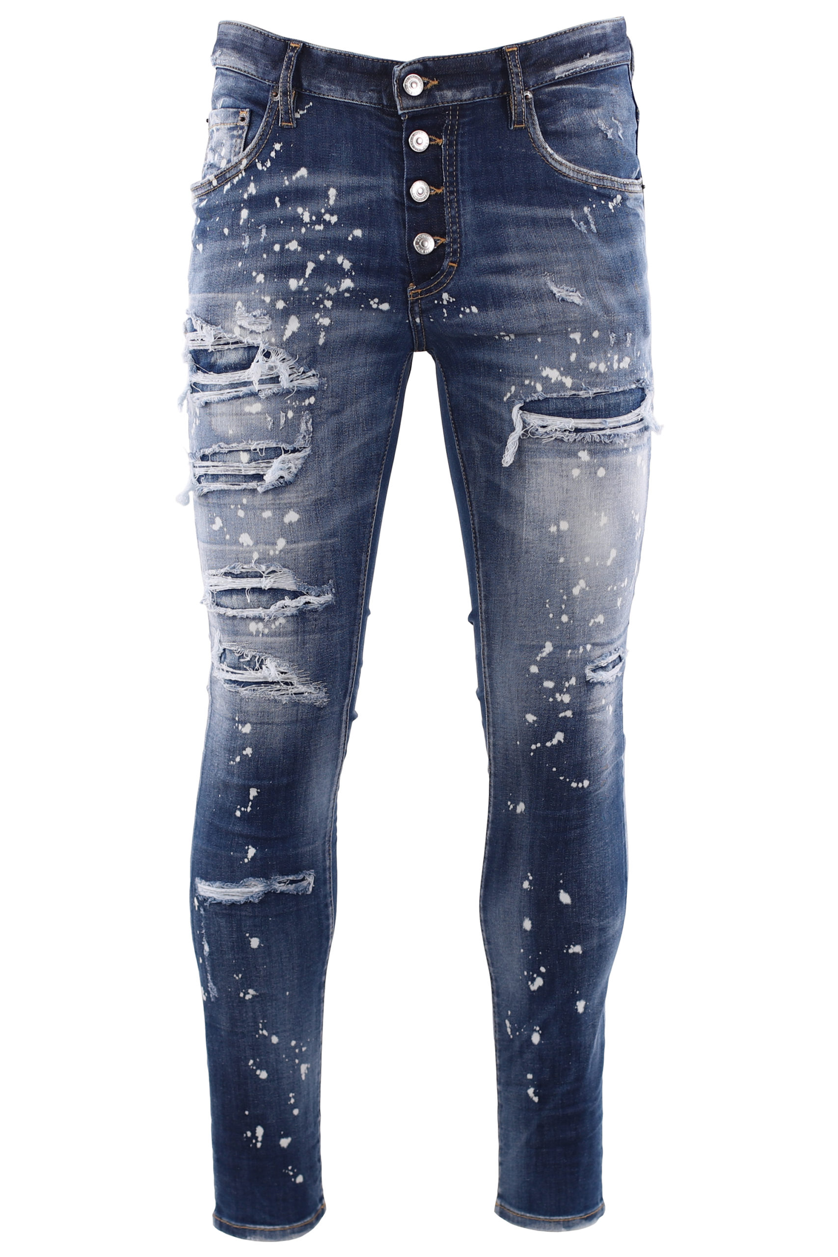 Dsquared2 - Super twinky blue denim jeans with white paint - BLS 