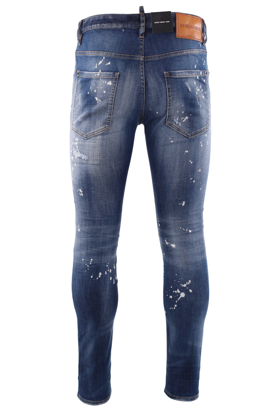 Tejano "super twinky jean" azul desgastado y pintura blanca - IMG 6683