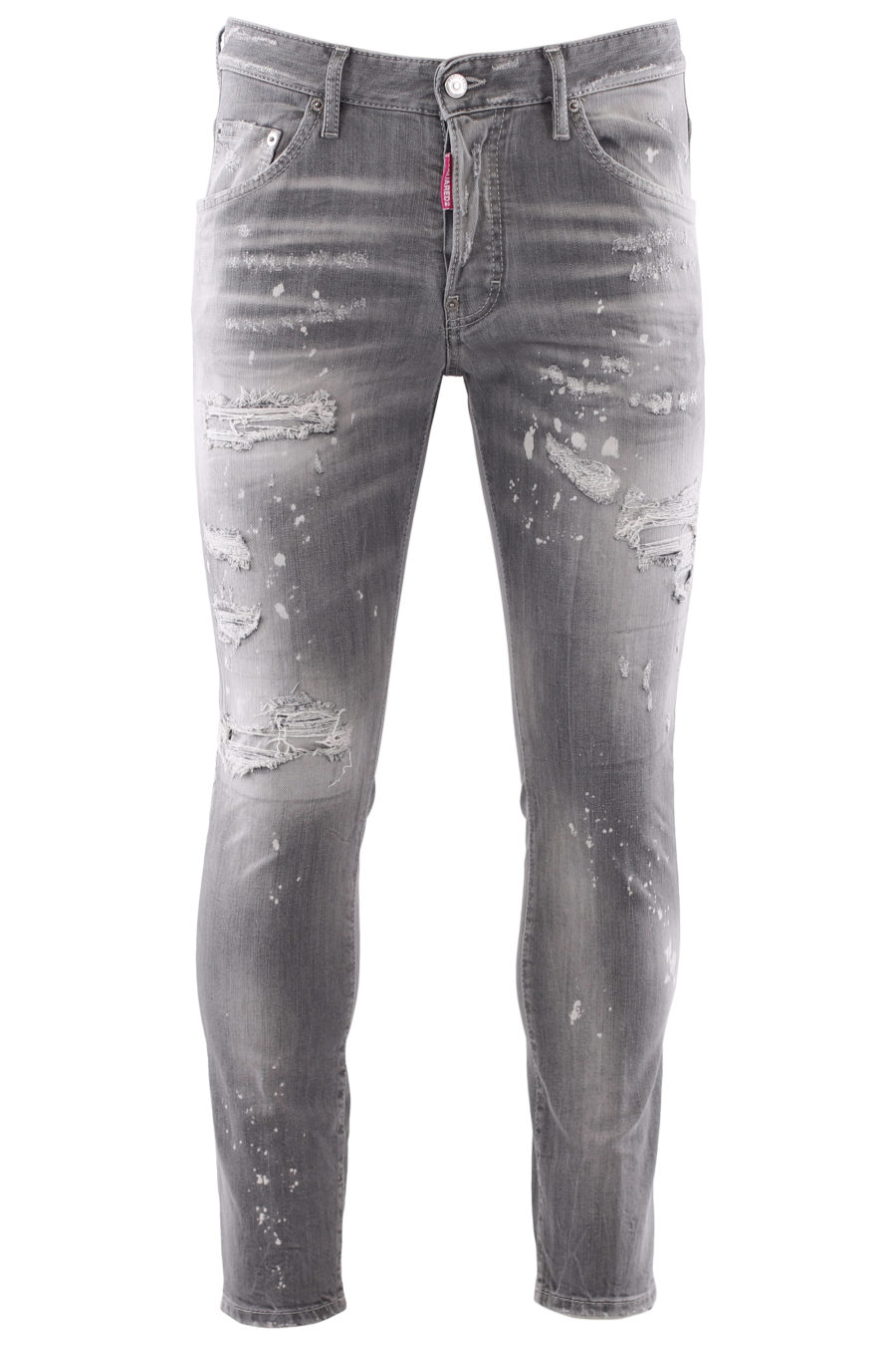 Jeans "skater jean" gris usé - IMG 6693