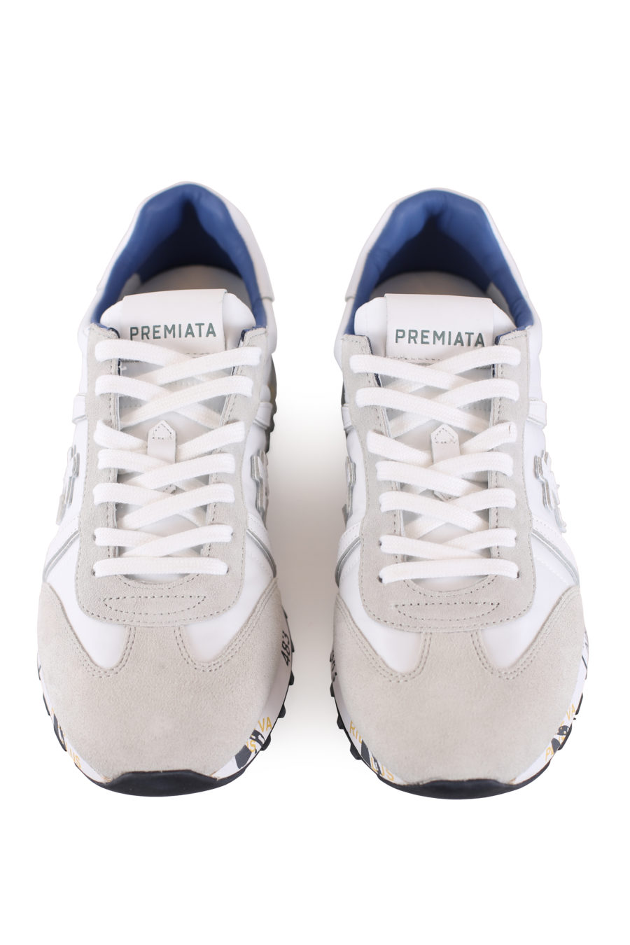 Zapatillas Blancas y gris con detalle azul "Lucy" - IMG 6965