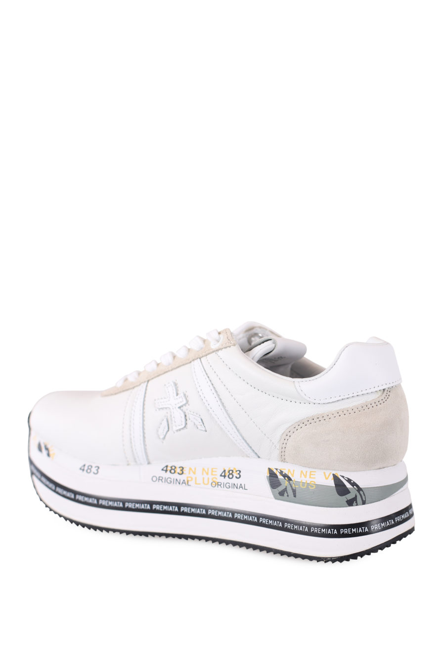 Zapatillas blancas y beige con plataforma "Beth" - IMG 7035