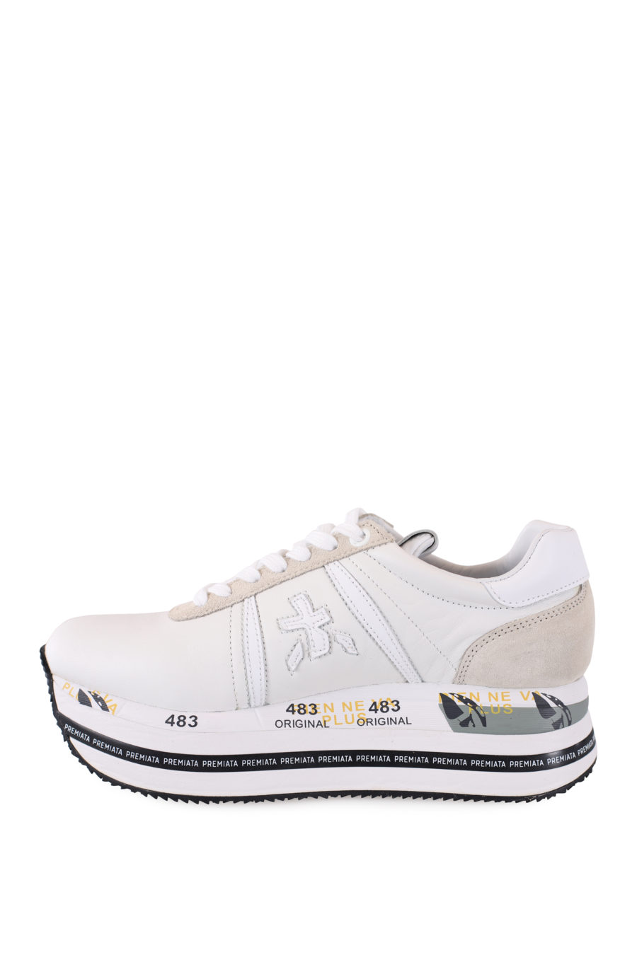 Zapatillas blancas y beige con plataforma "Beth" - IMG 7036