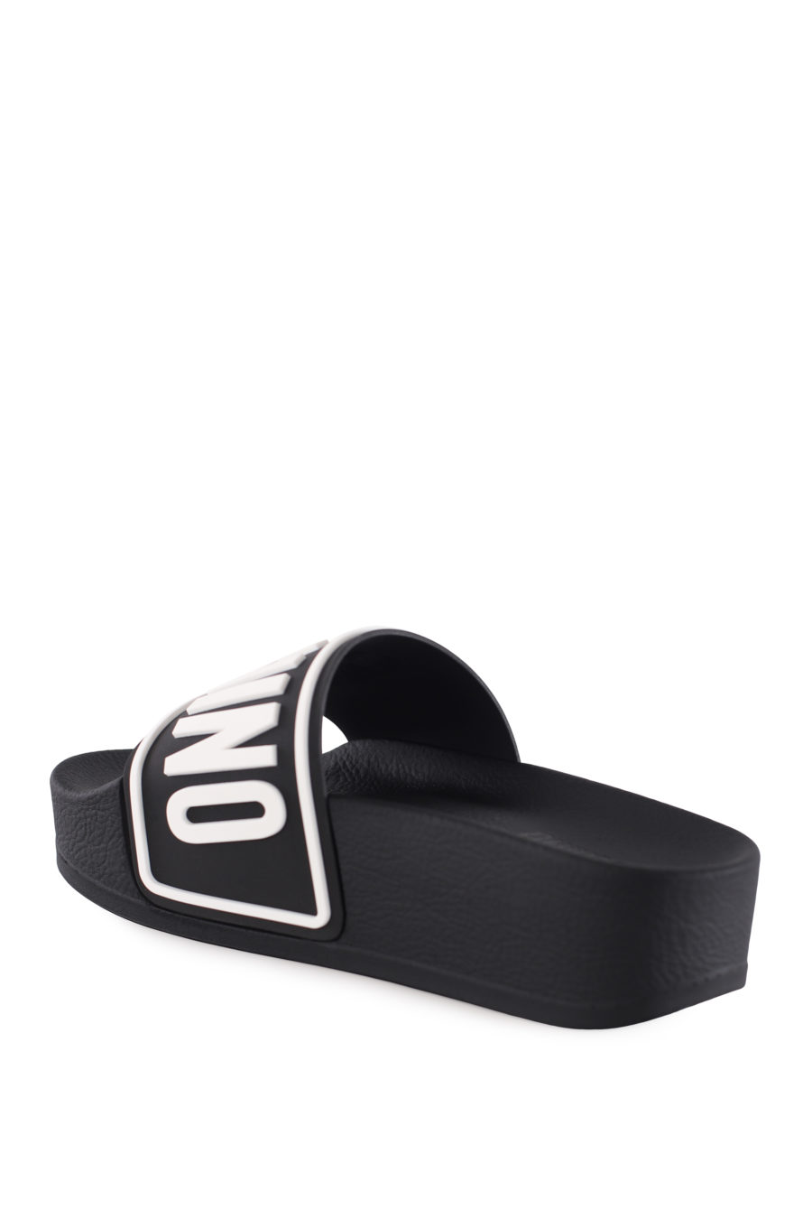 Black flip flops with white logo - IMG 7344