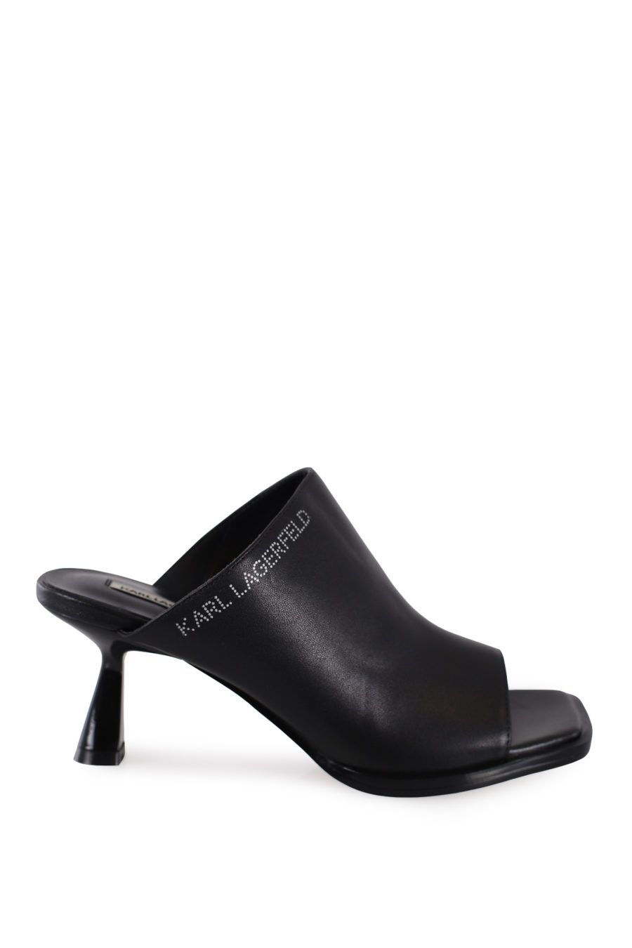Black mule sandals with heel - IMG 8673