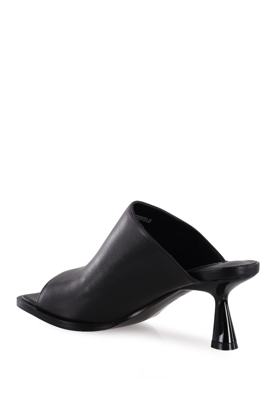 Black mule sandals with heel - IMG 8675