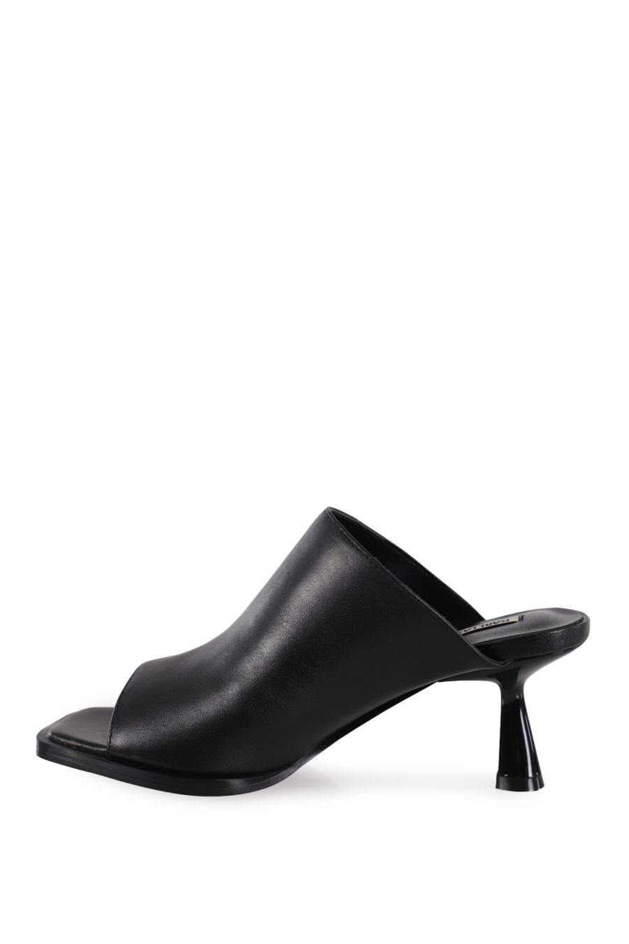 Black mule sandals with heel - IMG 8676