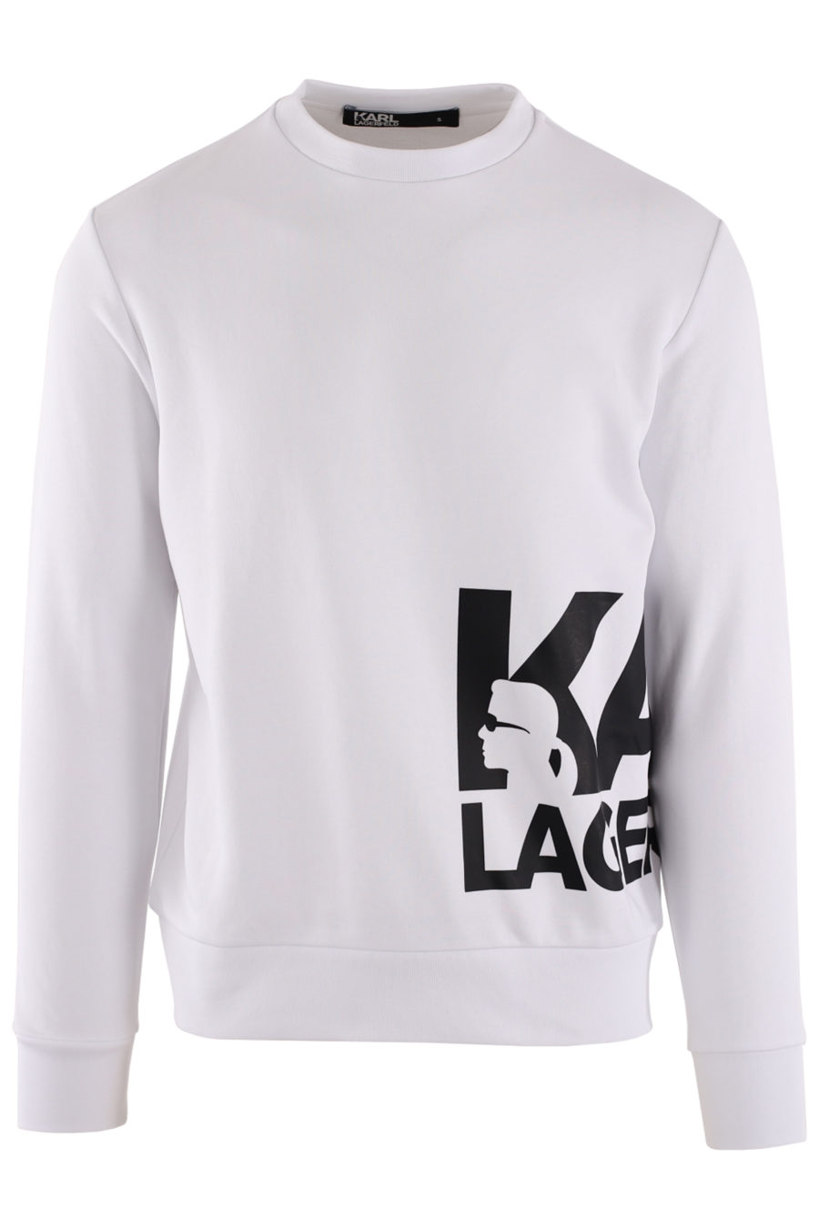 White sweatshirt with large black side logo - IMG 8714