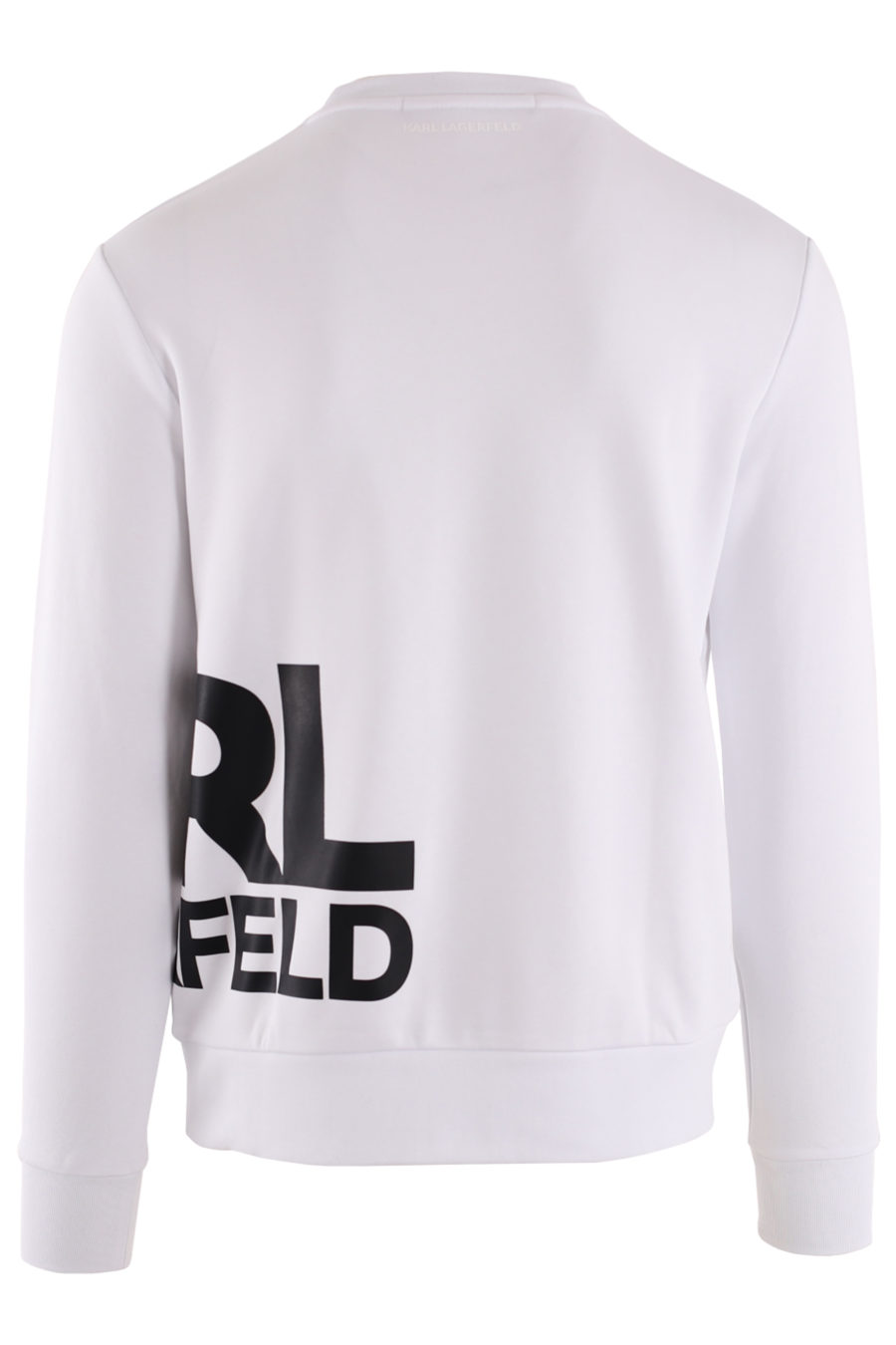 White sweatshirt with large black side logo - IMG 8716