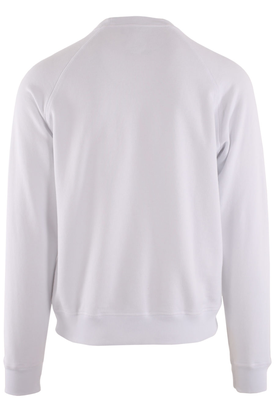 Weißes Sweatshirt mit schwarzem Logo in der Mitte - IMG 8721