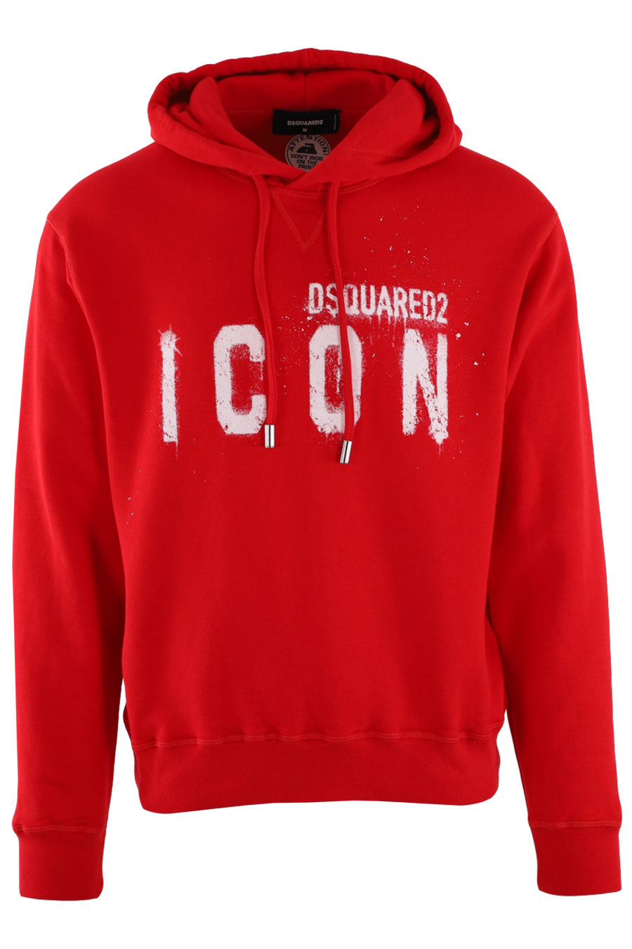 Sudadera roja con capucha y logo "Icon Spray" - IMG 8815