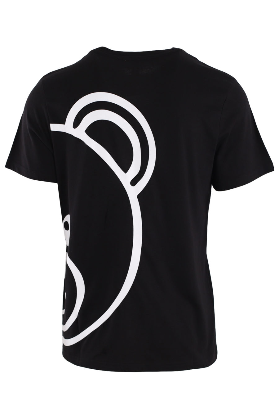 Camiseta negra con oso grande lateral y reverso - IMG 8825