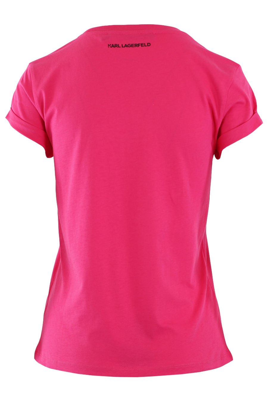 Fuchsiafarbenes T-Shirt mit Logo und Tasche - IMG 8949