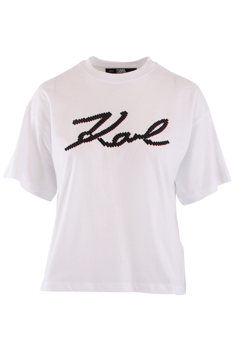 T-shirt branca com logótipo em veludo - IMG 8963