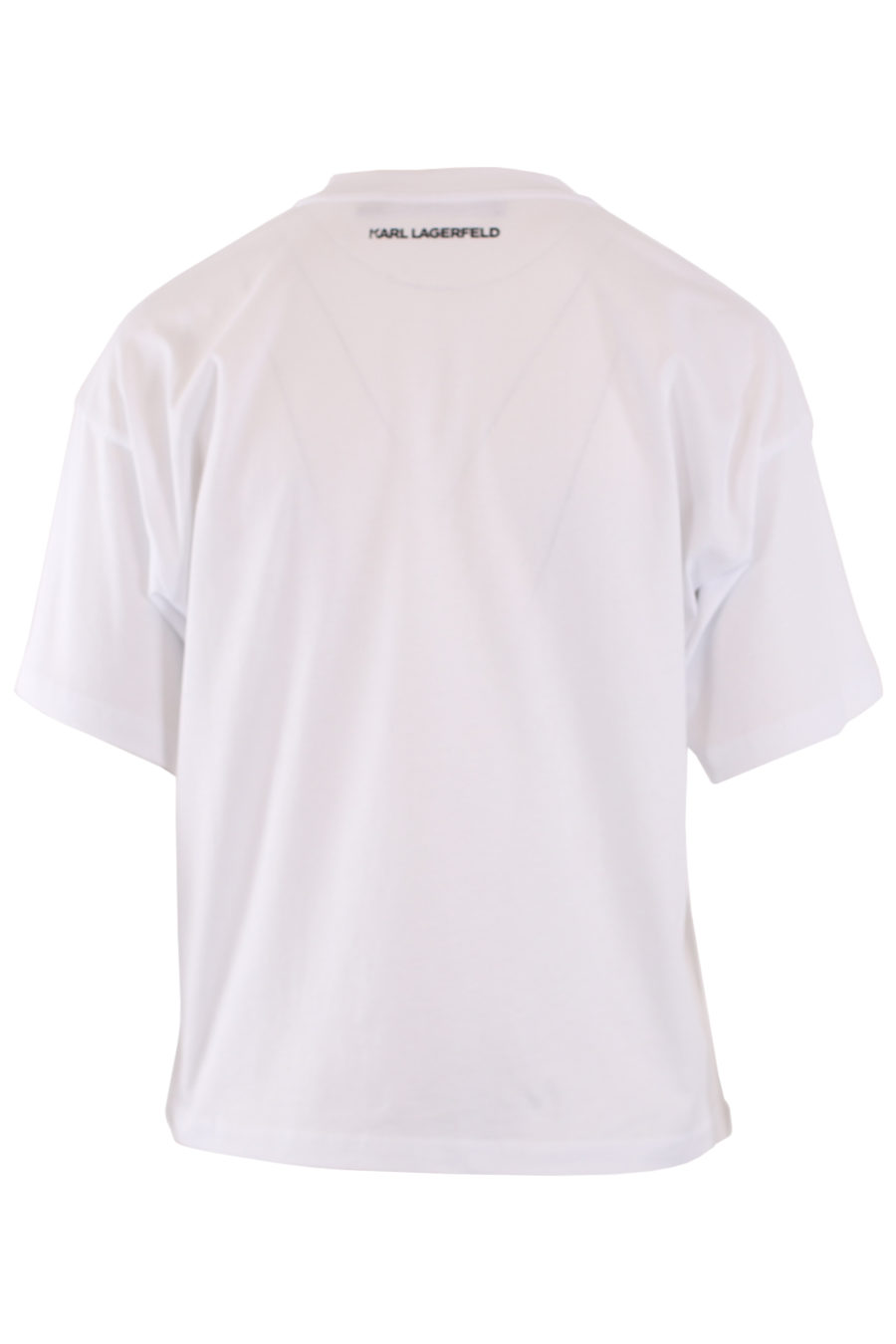 T-shirt branca com logótipo em veludo - IMG 8969
