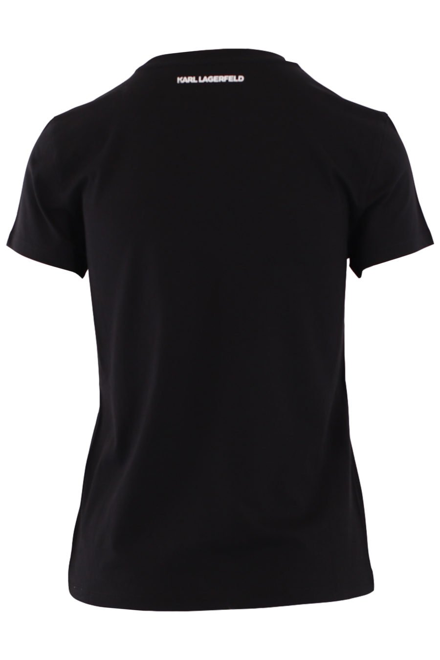 Camiseta negra con logo grande en strass - IMG 9011