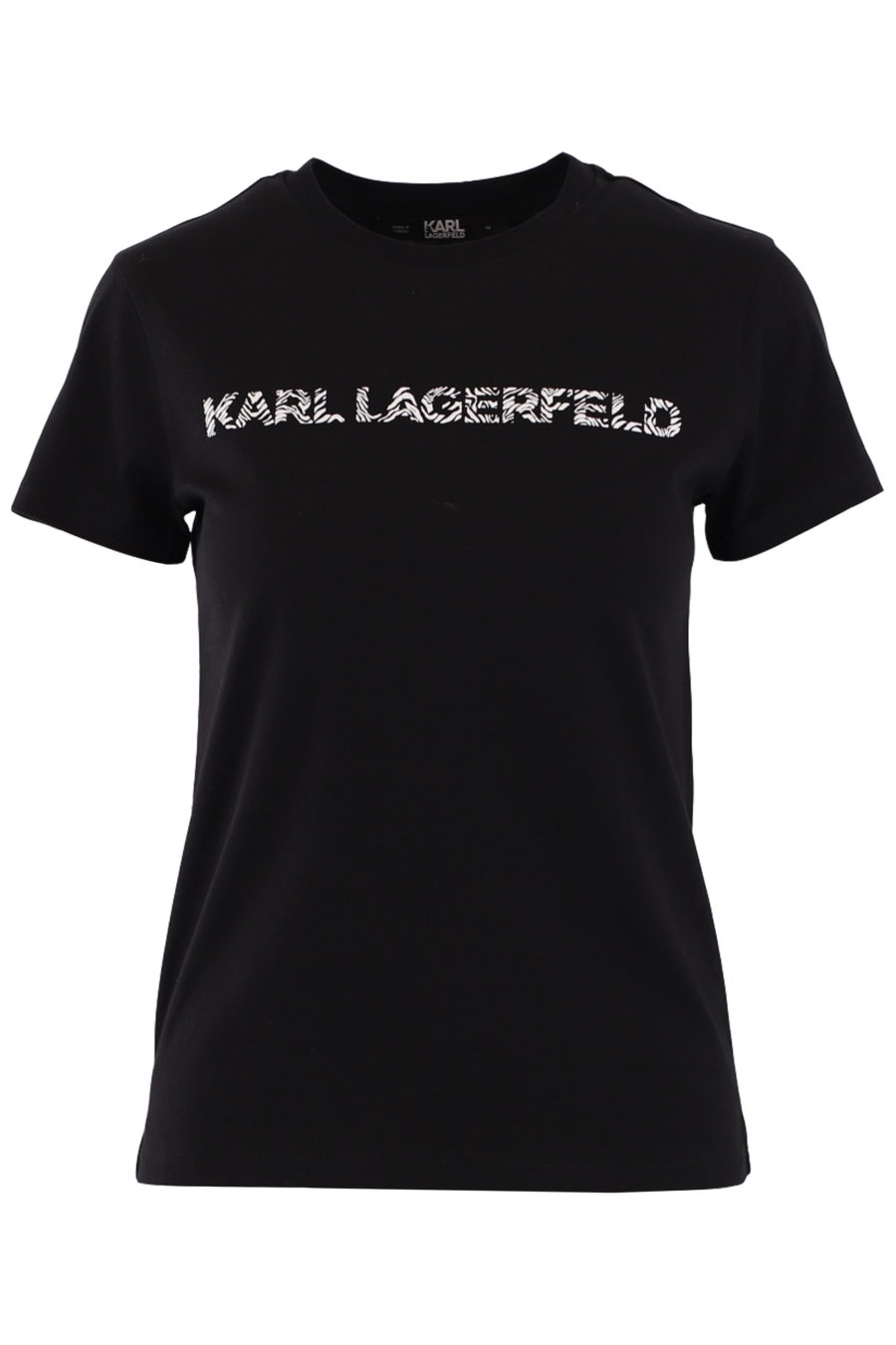 T-shirt noir avec logo zébré - IMG 9015