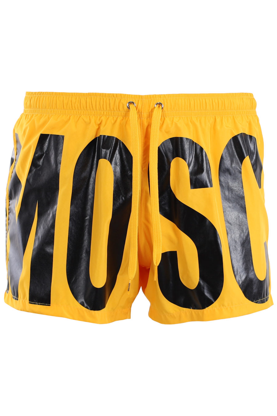 Yellow swimming costume with large black logo - IMG 9503