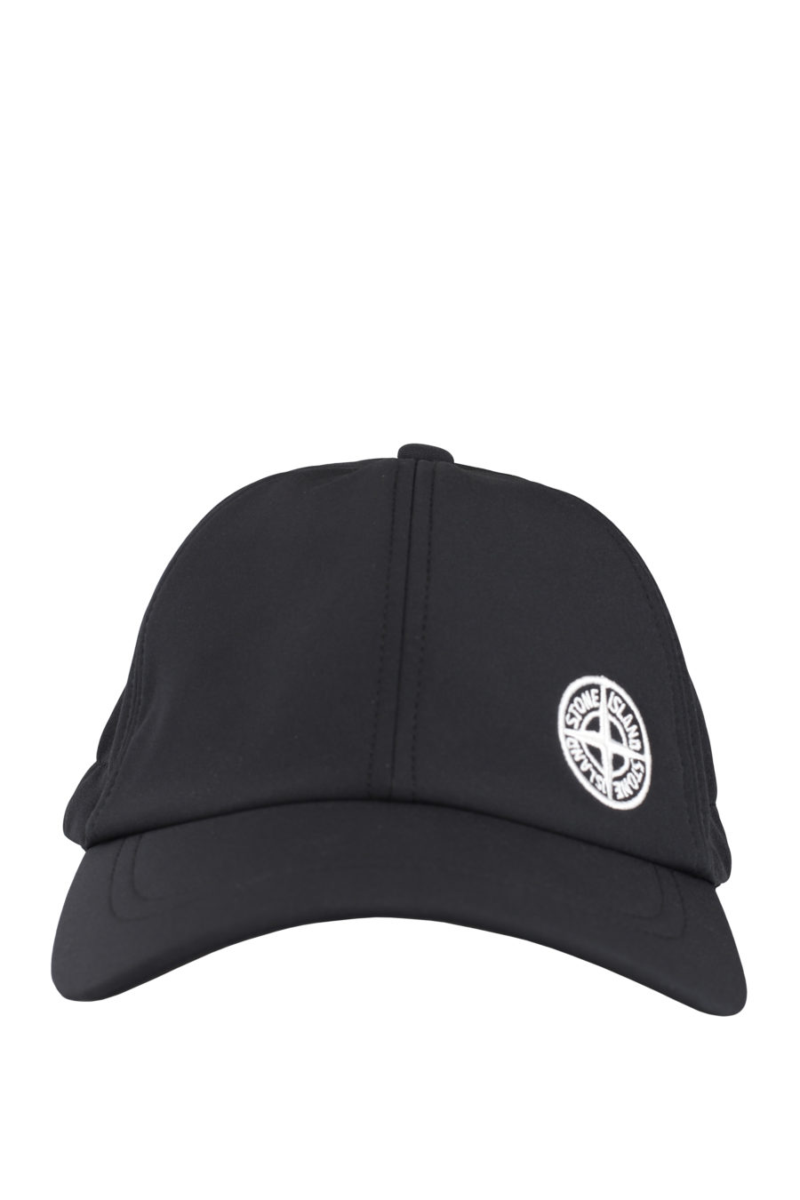 Black cap with white embroidered logo - IMG 9731