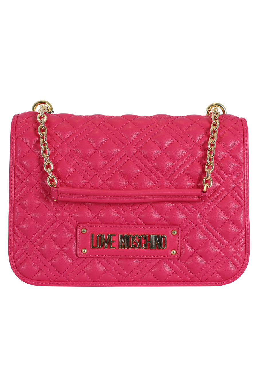 Bolso rosa acolchado con logo dorado - IMG 0076