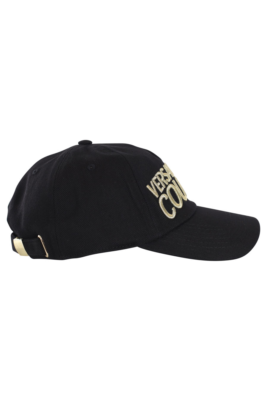 Gorra negra con logotipo dorado bordado - IMG 0135