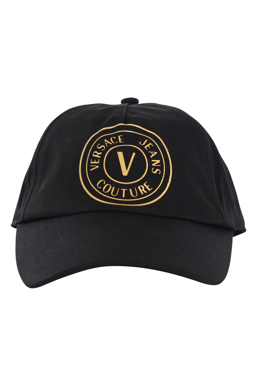 Black cap with round gold logo - IMG 0138