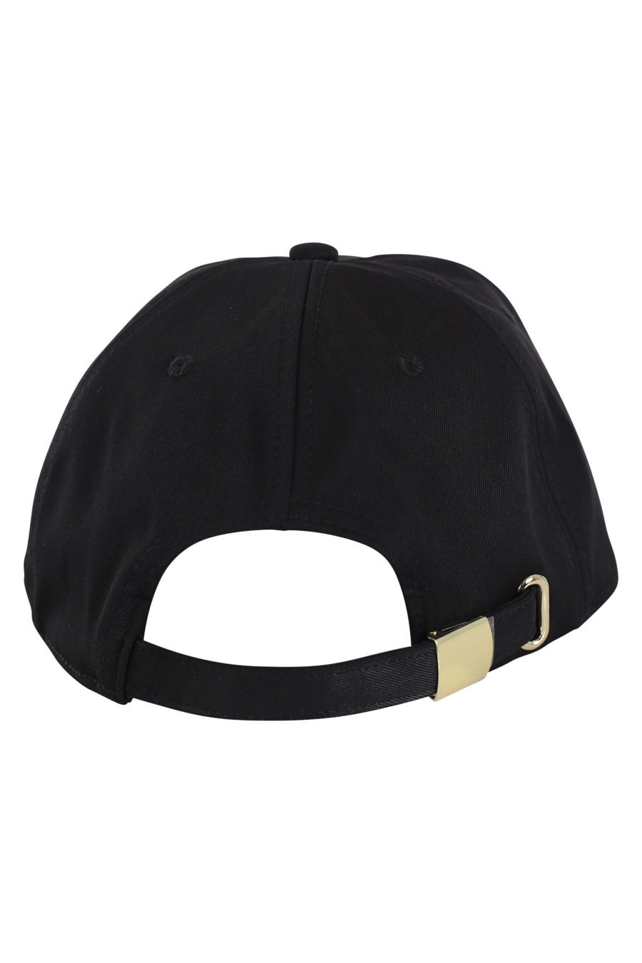 Gorra negra con logo dorado redondo - IMG 0140