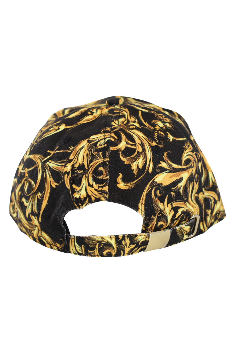Gorra negra con estampado barroco dorado - IMG 0149