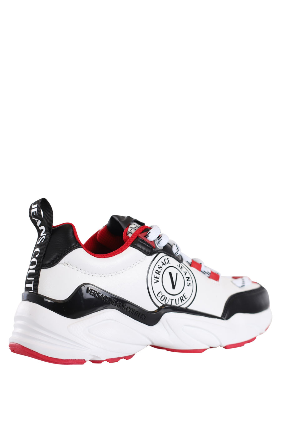 Zapatillas blancas con detalles negros y rojos "Wave" - IMG 0190
