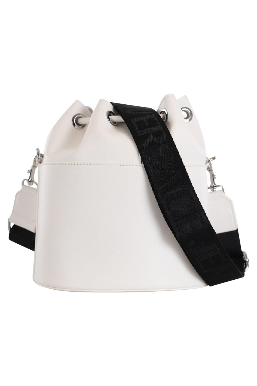 Bolso bandolera blanco estilo saco con logo negro - IMG 0207