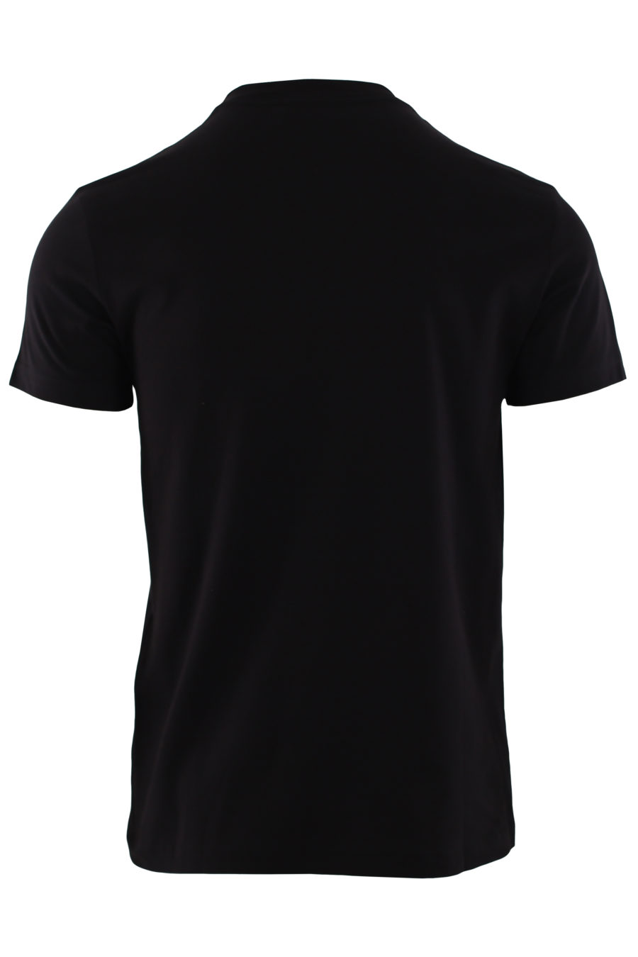 T-shirt noir avec logo rond doré - IMG 0380