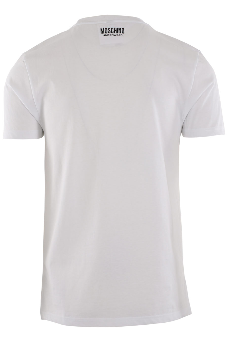 Camiseta blanca con logo en cinta en hombros - IMG 0393